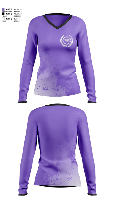 Monroe Woodbury 23360054 Women's Long Sleeve V-neck Shirt - 5