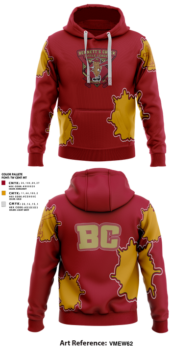 Bennetts Creek Little League 93865668 Hoodie - 1