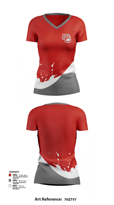 20 21701738 Women's Short Sleeve V-neck Shirt - 54