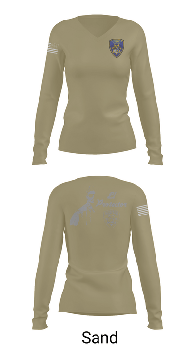 California Highway Patrol 18919595 Women's Long Sleeve V-neck Shirt - 92