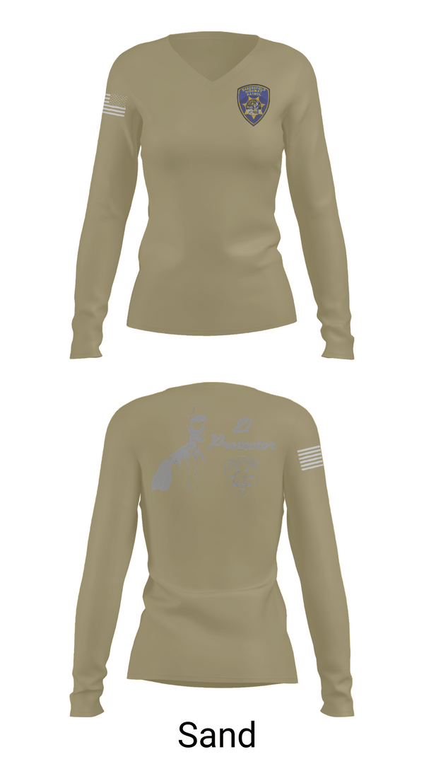 Womens Long Sleeve Vneck Shirt, California Highway Patrol, , Teamtime, Team time, sublimation, custom sports apparel, team uniforms, spirit wear, spiritwear, sports uniforms, custom shirts, team store, custom team store, fundraiser sports, apparel fundraiser