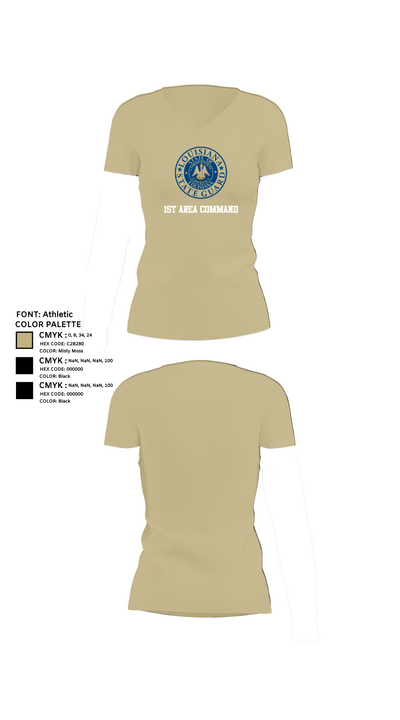 1st Area Command 9228914 Women's Short Sleeve V-neck Shirt - 80