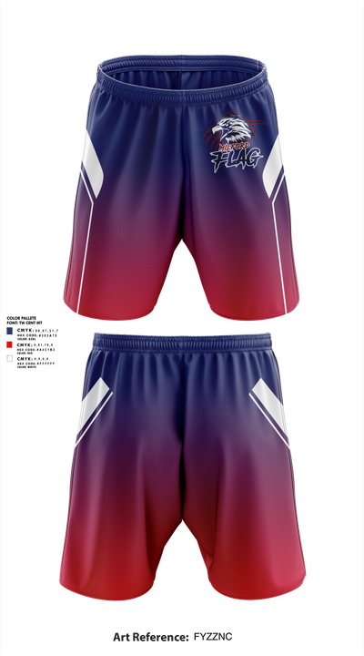 Milford Eagles Pop Warner Football and Cheer 85500081 Athletic Shorts With Pockets - 3 (1)