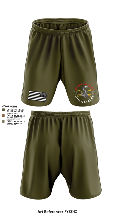1-113 Calvary 96380120 Athletic Shorts With Pockets - 1