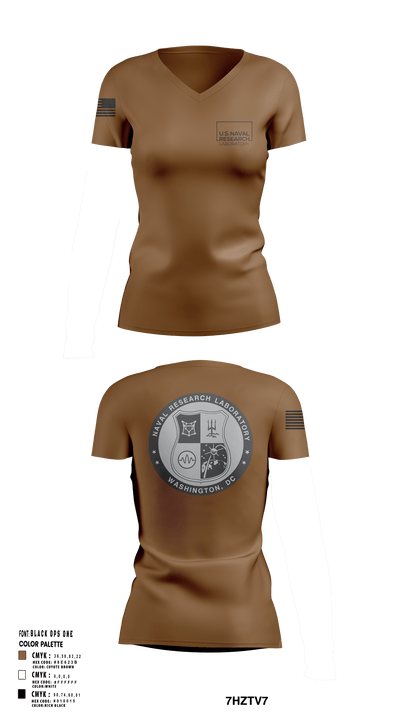 Naval Research Lab 68705363 Women's Short Sleeve V-neck Shirt - 107