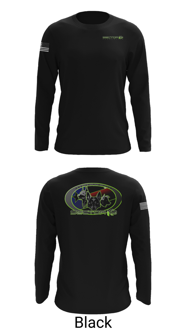 Long Sleeve Performance Shirt, Sector K9 Foundation, , Teamtime, Team time, sublimation, custom sports apparel, team uniforms, spirit wear, spiritwear, sports uniforms, custom shirts, team store, custom team store, fundraiser sports, apparel fundraiser