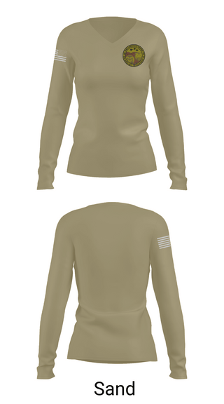 Womens Long Sleeve Vneck Shirt, Cadet Leadership Training Squadron, Air Force, Teamtime, Team time, sublimation, custom sports apparel, team uniforms, spirit wear, spiritwear, sports uniforms, custom shirts, team store, custom team store, fundraiser sports, apparel fundraiser