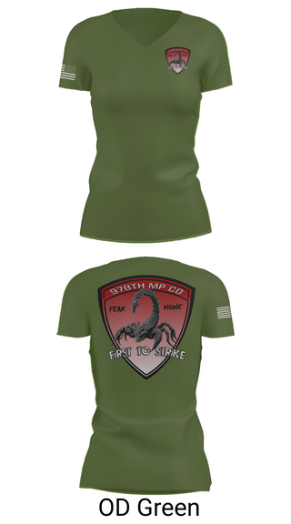 Womens Short Sleeve Vneck Shirt, 978th Military Police Company, , Teamtime, Team time, sublimation, custom sports apparel, team uniforms, spirit wear, spiritwear, sports uniforms, custom shirts, team store, custom team store, fundraiser sports, apparel fundraiser