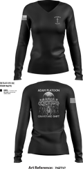 Adam Platoon 34033913 Women's Long Sleeve V-neck Shirt - 100