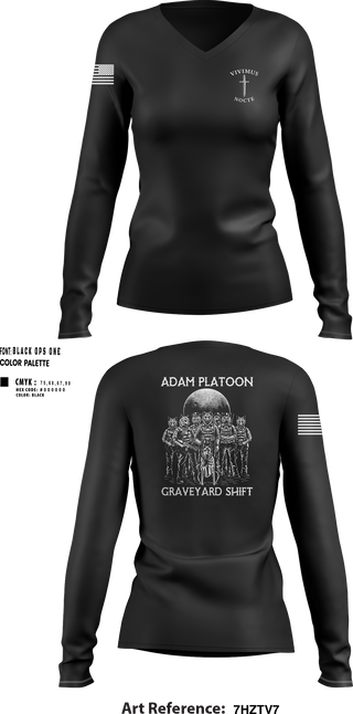 Womens Long Sleeve Vneck Shirt, Adam Platoon, , Teamtime, Team time, sublimation, custom sports apparel, team uniforms, spirit wear, spiritwear, sports uniforms, custom shirts, team store, custom team store, fundraiser sports, apparel fundraiser