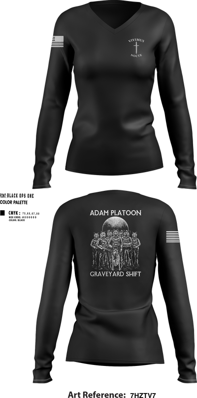 Adam Platoon 34033913 Women's Long Sleeve V-neck Shirt - 100