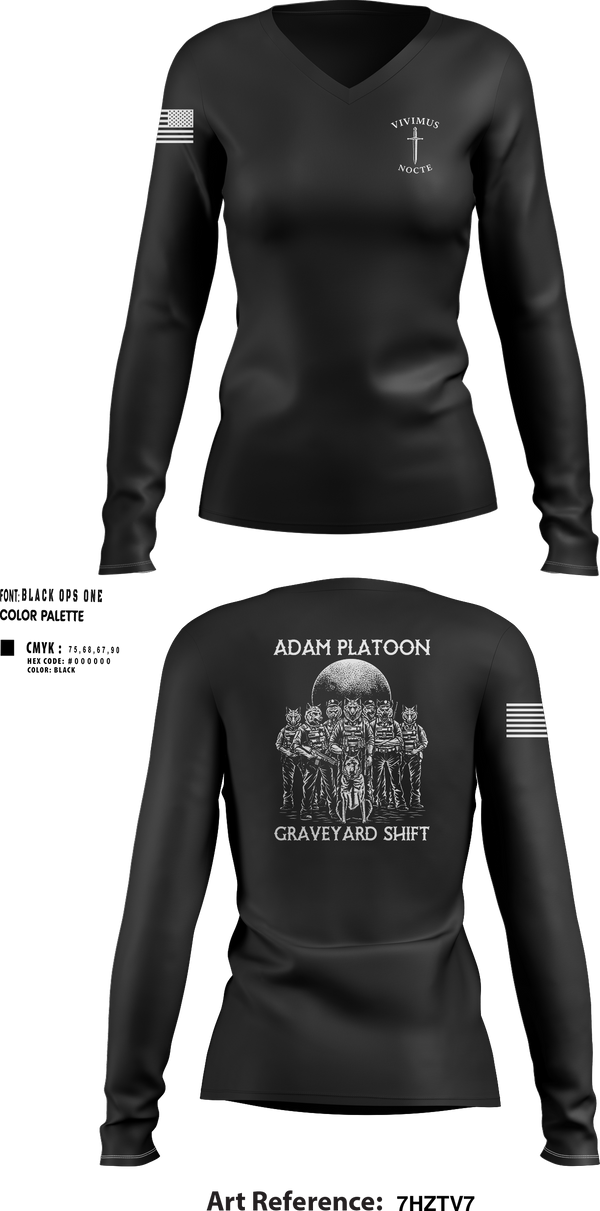 Womens Long Sleeve Vneck Shirt, Adam Platoon, , Teamtime, Team time, sublimation, custom sports apparel, team uniforms, spirit wear, spiritwear, sports uniforms, custom shirts, team store, custom team store, fundraiser sports, apparel fundraiser