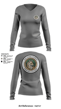 Maine Wildlife Transport 65150699 Women's Long Sleeve V-neck Shirt - 4