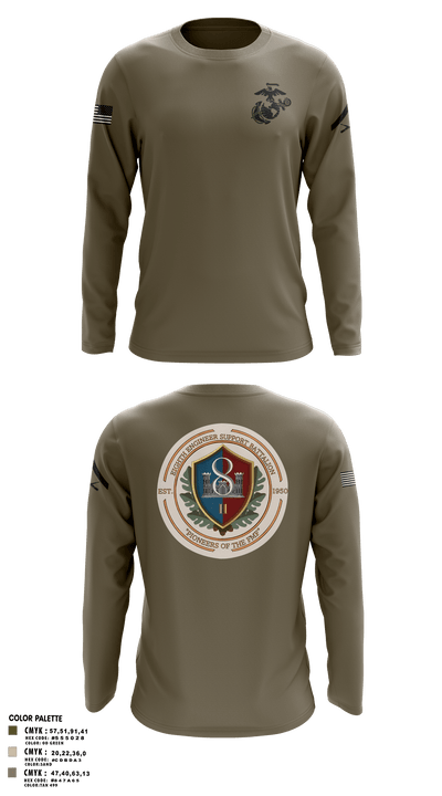 8th ESB Charlie Co. 31724499 Long Sleeve Performance Shirt 3