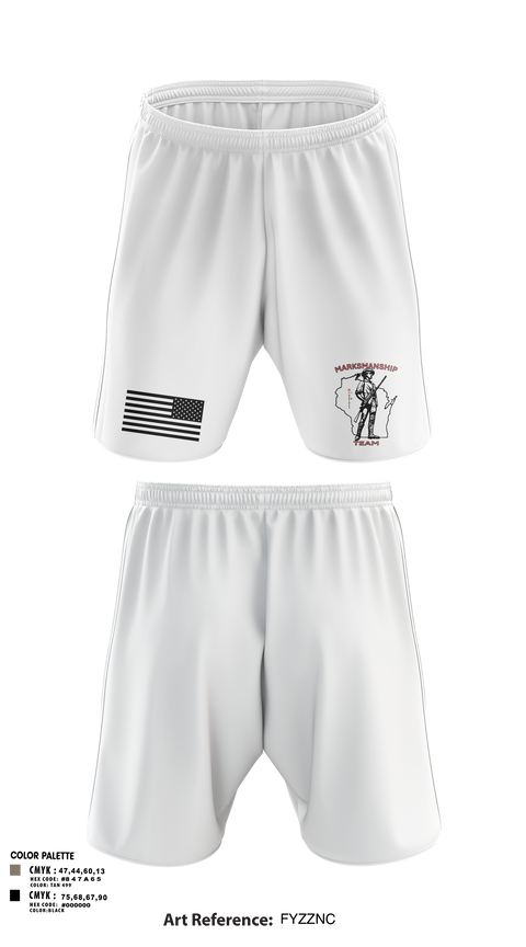 Athletic Shorts With Pockets, WIARNG Marksmanship, , Teamtime, Team time, sublimation, custom sports apparel, team uniforms, spirit wear, spiritwear, sports uniforms, custom shirts, team store, custom team store, fundraiser sports, apparel fundraiser