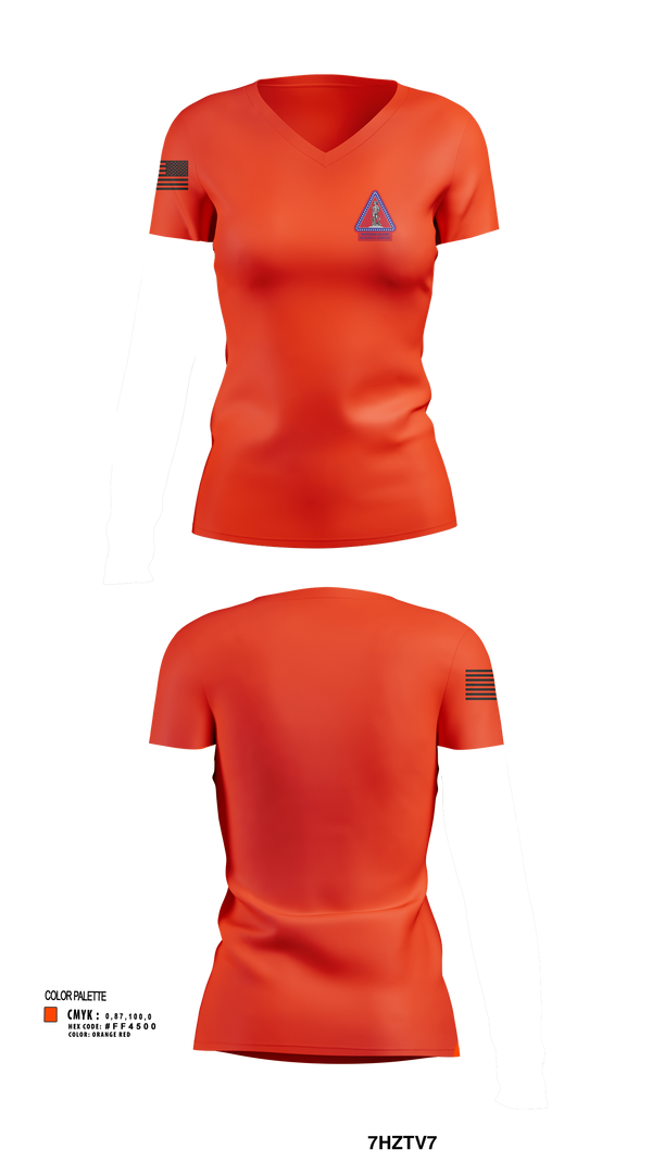 Womens Short Sleeve Vneck Shirt, Recruiting and Retention Battalion, , Teamtime, Team time, sublimation, custom sports apparel, team uniforms, spirit wear, spiritwear, sports uniforms, custom shirts, team store, custom team store, fundraiser sports, apparel fundraiser