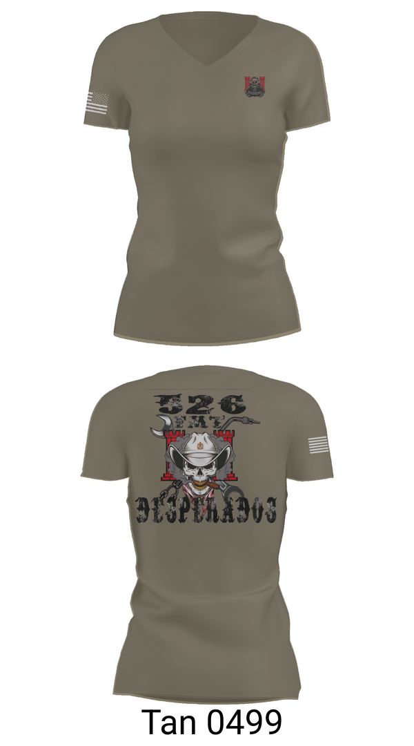 Womens Short Sleeve Vneck Shirt, 526th ECC Desperados FMT, , Teamtime, Team time, sublimation, custom sports apparel, team uniforms, spirit wear, spiritwear, sports uniforms, custom shirts, team store, custom team store, fundraiser sports, apparel fundraiser