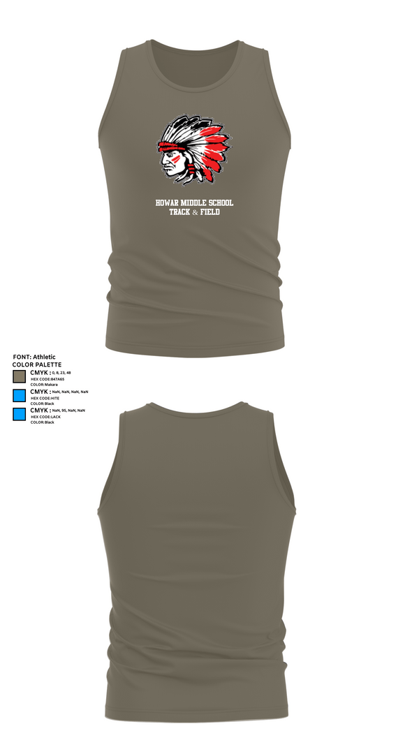 Tank Top, Howar Middle School Track & Field, Track & Field, Teamtime, Team time, sublimation, custom sports apparel, team uniforms, spirit wear, spiritwear, sports uniforms, custom shirts, team store, custom team store, fundraiser sports, apparel fundraiser