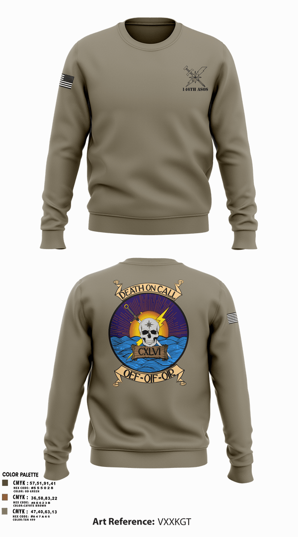 Crew Neck Sweatshirt, 146th ASOS, Air Force, Teamtime, Team time, sublimation, custom sports apparel, team uniforms, spirit wear, spiritwear, sports uniforms, custom shirts, team store, custom team store, fundraiser sports, apparel fundraiser