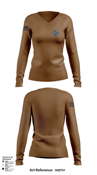 Womens Long Sleeve Vneck Shirt, 441st Engineer Company, Army, Teamtime, Team time, sublimation, custom sports apparel, team uniforms, spirit wear, spiritwear, sports uniforms, custom shirts, team store, custom team store, fundraiser sports, apparel fundraiser