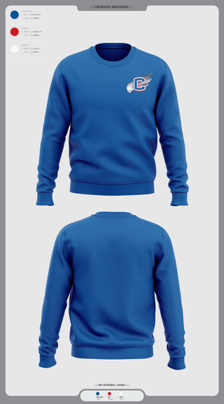 Crew Neck Sweatshirt, Cleveland Blue Raiders, Track & Field, Teamtime, Team time, sublimation, custom sports apparel, team uniforms, spirit wear, spiritwear, sports uniforms, custom shirts, team store, custom team store, fundraiser sports, apparel fundraiser