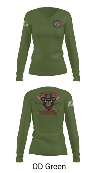 Womens Long Sleeve Vneck Shirt, PVFR, , Teamtime, Team time, sublimation, custom sports apparel, team uniforms, spirit wear, spiritwear, sports uniforms, custom shirts, team store, custom team store, fundraiser sports, apparel fundraiser