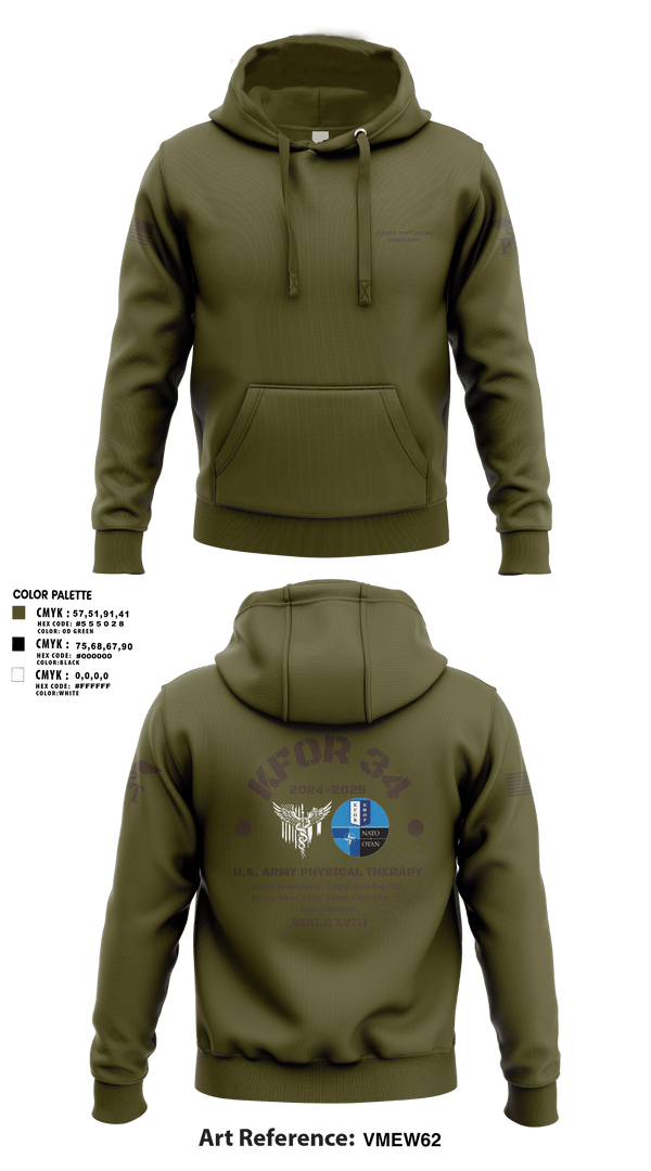 Hoodie, KFOR34 Physical Therapy, Army, Teamtime, Team time, sublimation, custom sports apparel, team uniforms, spirit wear, spiritwear, sports uniforms, custom shirts, team store, custom team store, fundraiser sports, apparel fundraiser