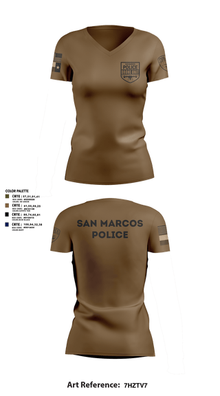 Womens Short Sleeve Vneck Shirt, San Marcos Police Drone Unit, Police, Teamtime, Team time, sublimation, custom sports apparel, team uniforms, spirit wear, spiritwear, sports uniforms, custom shirts, team store, custom team store, fundraiser sports, apparel fundraiser