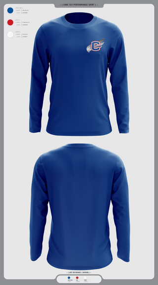 Long Sleeve Performance Shirt, Cleveland Blue Raiders, Track & Field, Teamtime, Team time, sublimation, custom sports apparel, team uniforms, spirit wear, spiritwear, sports uniforms, custom shirts, team store, custom team store, fundraiser sports, apparel fundraiser