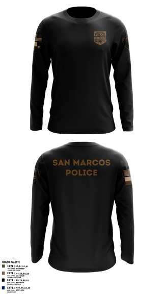 Long Sleeve Performance Shirt, San Marcos Police Drone Unit, Police, Teamtime, Team time, sublimation, custom sports apparel, team uniforms, spirit wear, spiritwear, sports uniforms, custom shirts, team store, custom team store, fundraiser sports, apparel fundraiser
