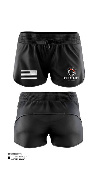 Womens Shorts, Ferallife Guards, , Teamtime, Team time, sublimation, custom sports apparel, team uniforms, spirit wear, spiritwear, sports uniforms, custom shirts, team store, custom team store, fundraiser sports, apparel fundraiser