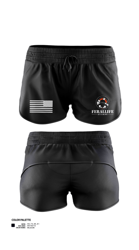 Womens Shorts, Ferallife Guards, , Teamtime, Team time, sublimation, custom sports apparel, team uniforms, spirit wear, spiritwear, sports uniforms, custom shirts, team store, custom team store, fundraiser sports, apparel fundraiser