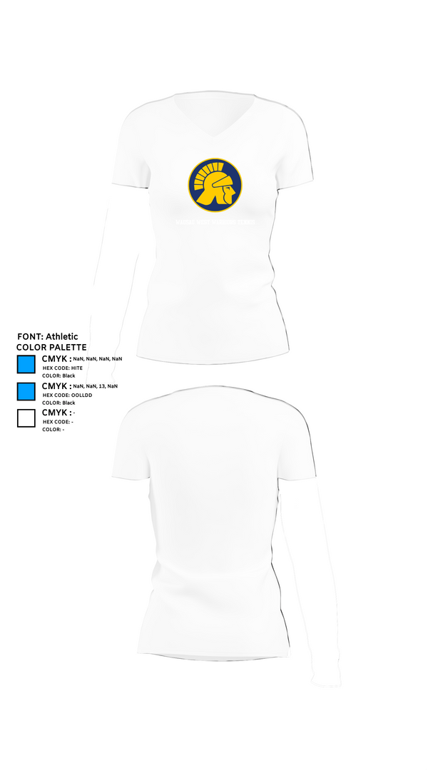 Womens Short Sleeve Vneck Shirt, Wausau West Warriors Tennis, Tennis, Teamtime, Team time, sublimation, custom sports apparel, team uniforms, spirit wear, spiritwear, sports uniforms, custom shirts, team store, custom team store, fundraiser sports, apparel fundraiser