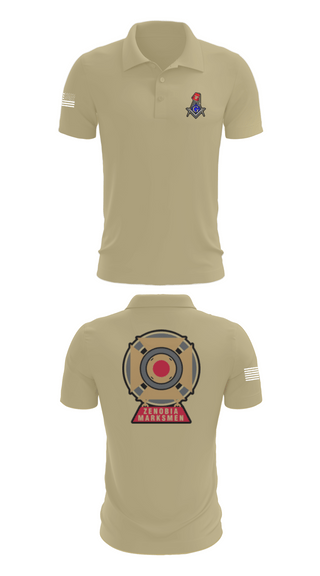 Short Sleeve Performance Polo, Zenobia Marksmen, , Teamtime, Team time, sublimation, custom sports apparel, team uniforms, spirit wear, spiritwear, sports uniforms, custom shirts, team store, custom team store, fundraiser sports, apparel fundraiser