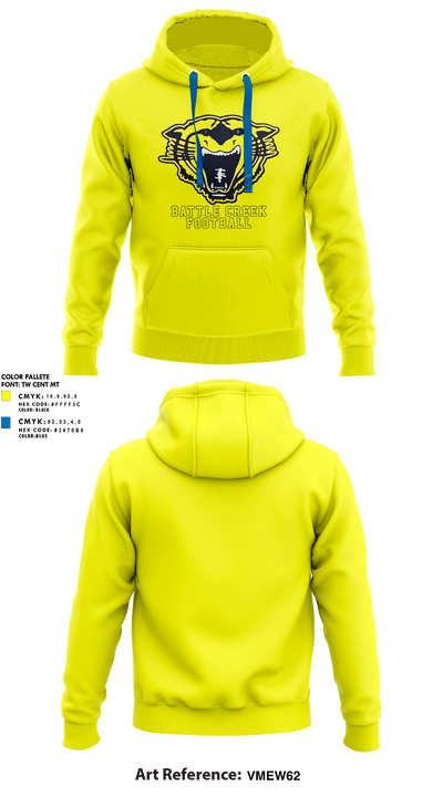 Battle Creek Central Bearcats Flag Football 45528547 Hoodie - 1