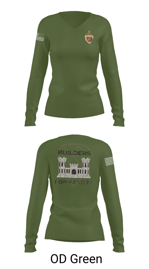 Womens Long Sleeve Vneck Shirt, 3 EN BN, , Teamtime, Team time, sublimation, custom sports apparel, team uniforms, spirit wear, spiritwear, sports uniforms, custom shirts, team store, custom team store, fundraiser sports, apparel fundraiser