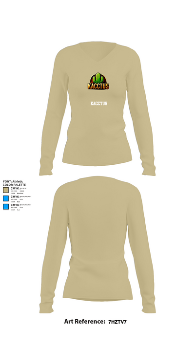 Kacctus 83064000 Women's Long Sleeve V-neck Shirt - 37