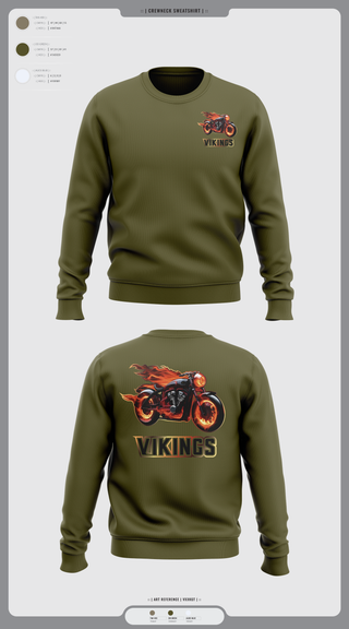 Crew Neck Sweatshirt, Vikings, , Teamtime, Team time, sublimation, custom sports apparel, team uniforms, spirit wear, spiritwear, sports uniforms, custom shirts, team store, custom team store, fundraiser sports, apparel fundraiser