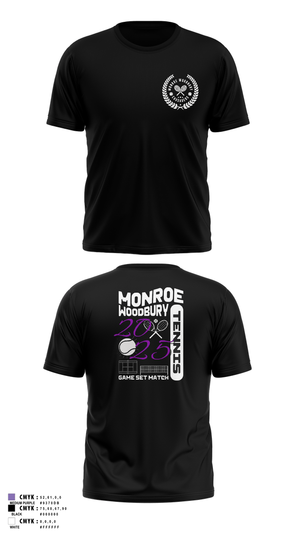 Short Sleeve Performance Shirt, Monroe Woodbury, Tennis, Teamtime, Team time, sublimation, custom sports apparel, team uniforms, spirit wear, spiritwear, sports uniforms, custom shirts, team store, custom team store, fundraiser sports, apparel fundraiser