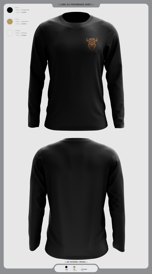 Long Sleeve Performance Shirt, Hugo Buffaloes Tennis, Tennis, Teamtime, Team time, sublimation, custom sports apparel, team uniforms, spirit wear, spiritwear, sports uniforms, custom shirts, team store, custom team store, fundraiser sports, apparel fundraiser