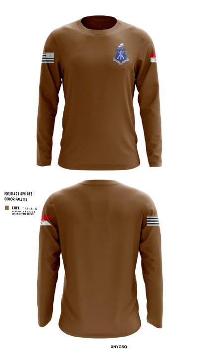 Pershing Rifles Troop L-1 10347059 Long Sleeve Performance Shirt 100