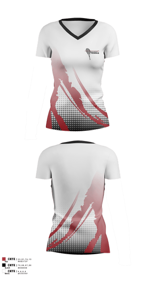 Womens Short Sleeve Vneck Shirt, Hauser High School Tennis, Tennis, Teamtime, Team time, sublimation, custom sports apparel, team uniforms, spirit wear, spiritwear, sports uniforms, custom shirts, team store, custom team store, fundraiser sports, apparel fundraiser