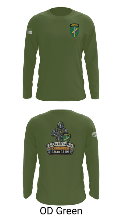 D Co 436th CA BN 62553628 Long Sleeve Performance Shirt 46
