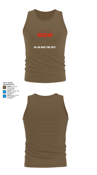 Tank Top, ISA Air base Fire Dept., Fire Department, Teamtime, Team time, sublimation, custom sports apparel, team uniforms, spirit wear, spiritwear, sports uniforms, custom shirts, team store, custom team store, fundraiser sports, apparel fundraiser