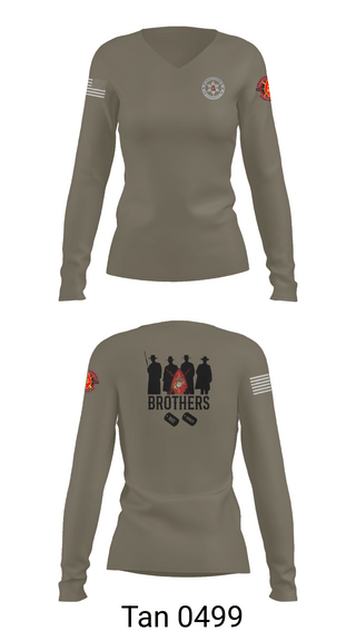 Womens Long Sleeve Vneck Shirt, Wpns 1/8 Mortars, , Teamtime, Team time, sublimation, custom sports apparel, team uniforms, spirit wear, spiritwear, sports uniforms, custom shirts, team store, custom team store, fundraiser sports, apparel fundraiser