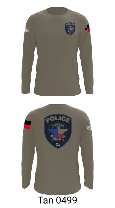 Cypress- Fairbanks ISD Police Department 56419862 Long Sleeve Performance Shirt 63