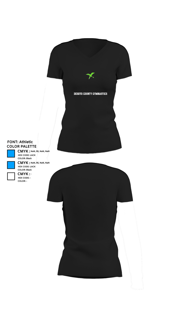 Womens Short Sleeve Vneck Shirt, Desoto County Gymnastics, Spirit Store, Teamtime, Team time, sublimation, custom sports apparel, team uniforms, spirit wear, spiritwear, sports uniforms, custom shirts, team store, custom team store, fundraiser sports, apparel fundraiser