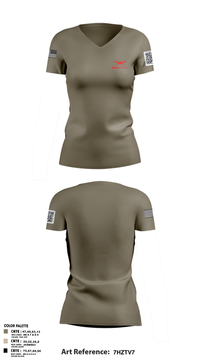 Drone Recon 84902337 Women's Short Sleeve V-neck Shirt - 4