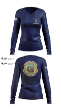 US Naval Sea Cadets Shark Division 57906218 Women's Long Sleeve V-neck Shirt - 4