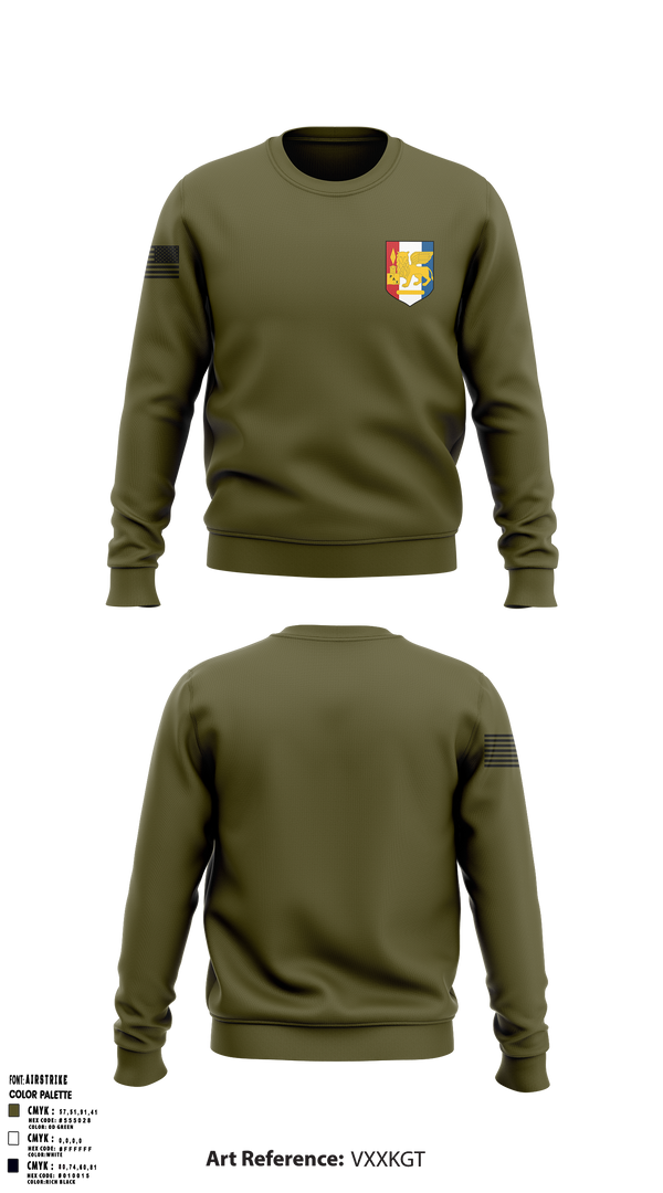 Crew Neck Sweatshirt, 88th Artillery Detachment, , Teamtime, Team time, sublimation, custom sports apparel, team uniforms, spirit wear, spiritwear, sports uniforms, custom shirts, team store, custom team store, fundraiser sports, apparel fundraiser